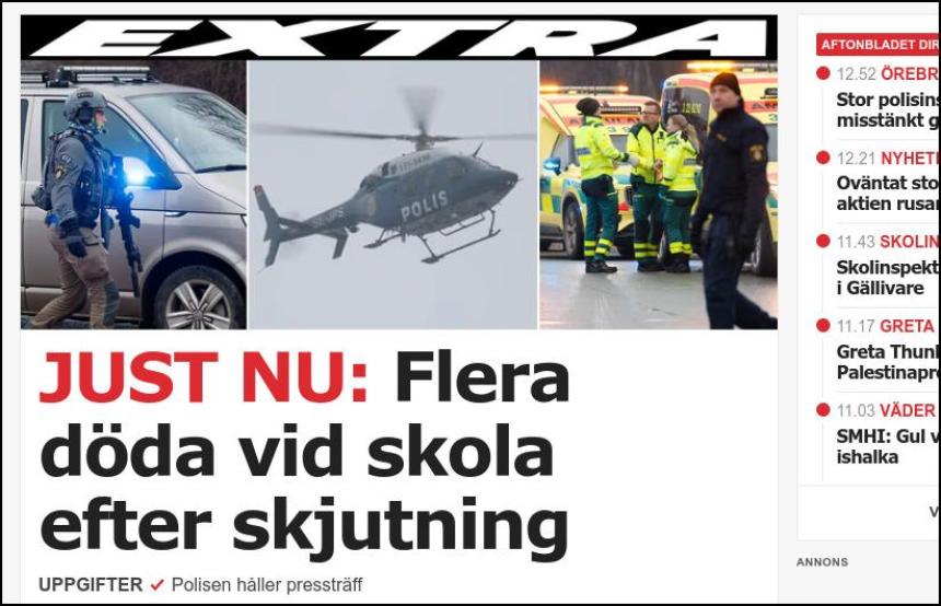 JUST NU: Flera dda vid skola efter skjutning